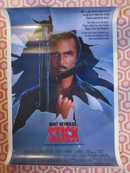 STICK US ONE SHEET ROLLED POSTER BURT REYNOLDS 1985 - Rendezvous Cinema
