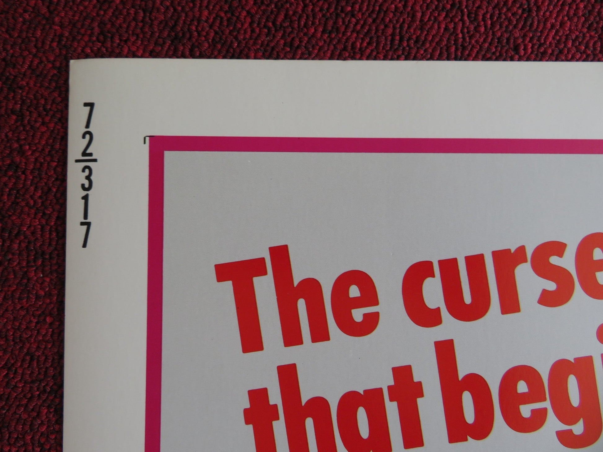 STIGMA US HALF SHEET (22"x 28") POSTER PHILIP M.THOMAS HARLAN POE 1972 Rendezvous Cinema Movie posters