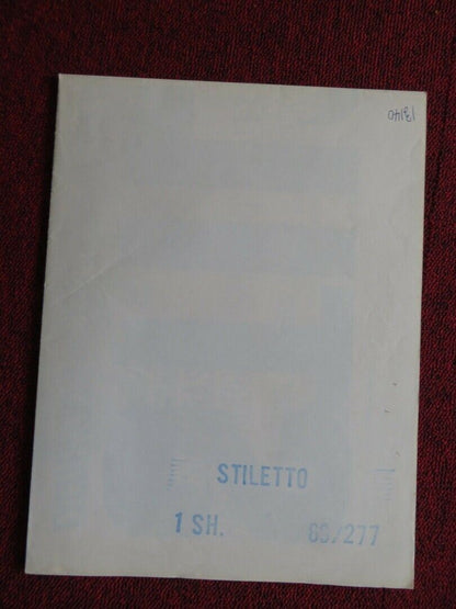 STILETTO US ONE SHEET POSTER ALEX CORD BRITT EKLAND 1969 Movie posters