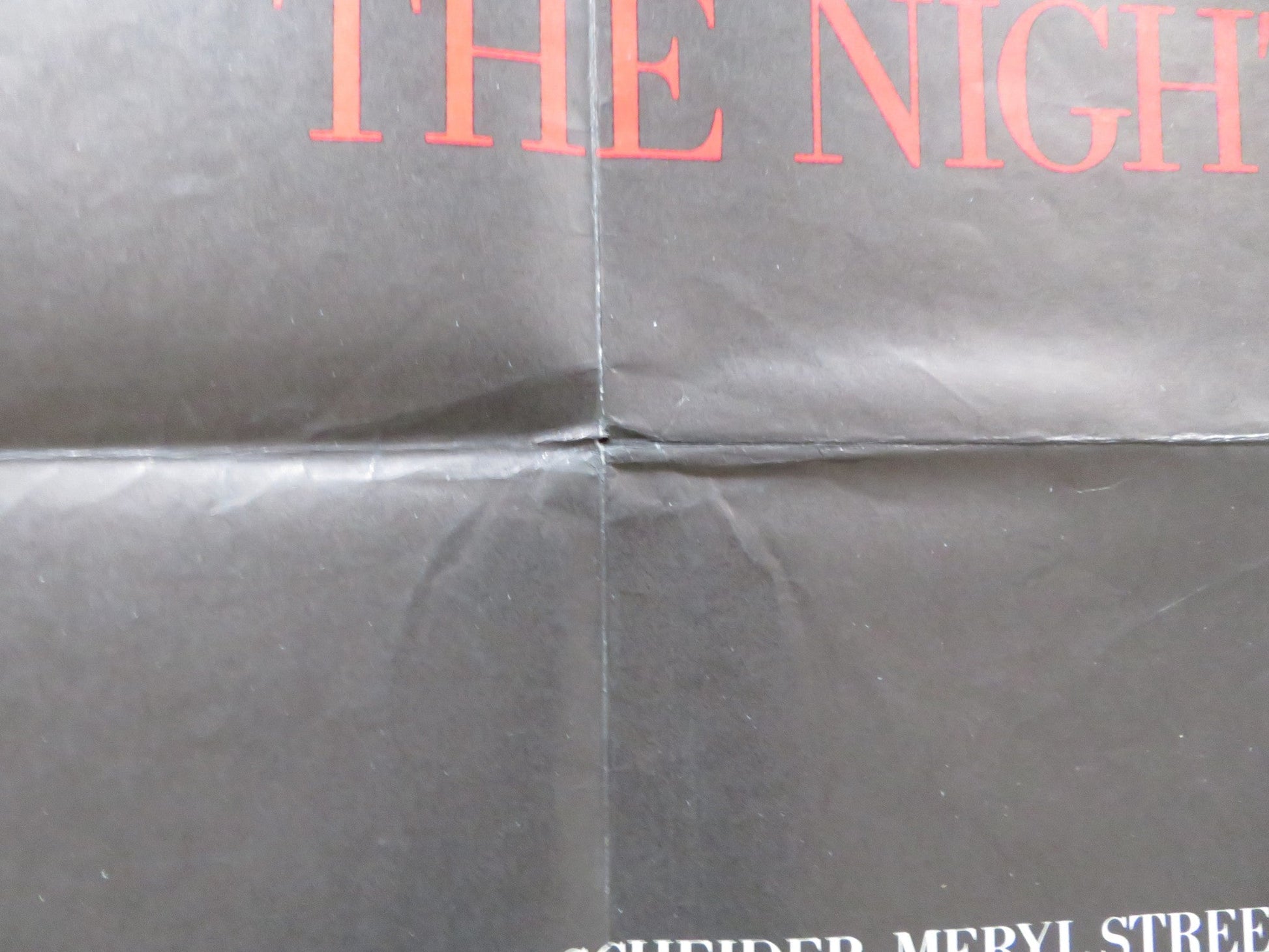 STILL OF THE NIGHT UK QUAD POSTER FOLDED ROY SCHEIDER MERYL STREEP 1982 Rendezvous Cinema Movie posters