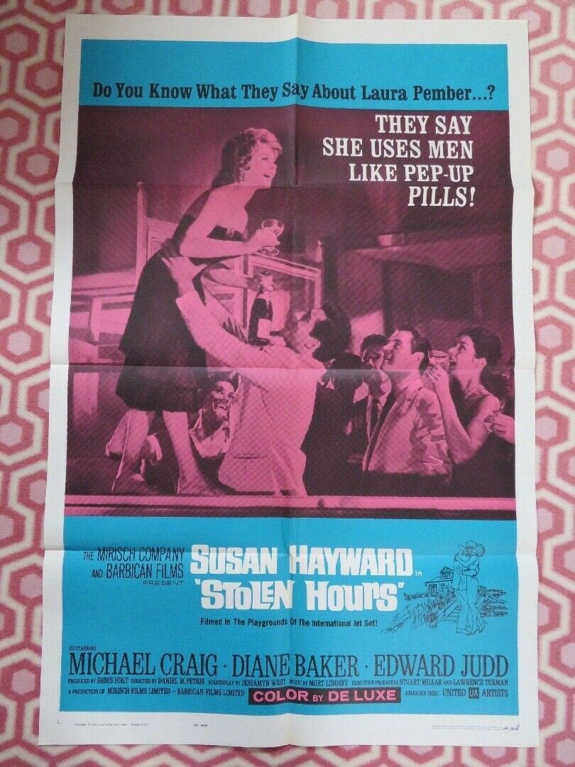 STOLEN HOURS US ONE SHEET POSTER SUSAN HAYWARD DIANE BAKER 1963 - Rendezvous Cinema
