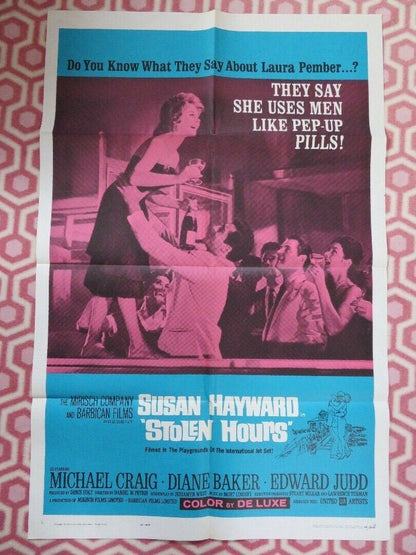 STOLEN HOURS US ONE SHEET POSTER SUSAN HAYWARD DIANE BAKER 1963 - Rendezvous Cinema