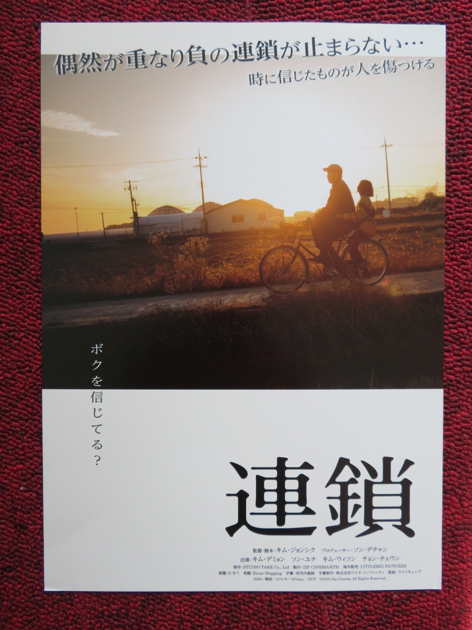 STONE SKIPPING JAPANESE CHIRASHI (B5) POSTER KIM DAE - MYUNG 2020 Rendezvous Cinema Movie posters