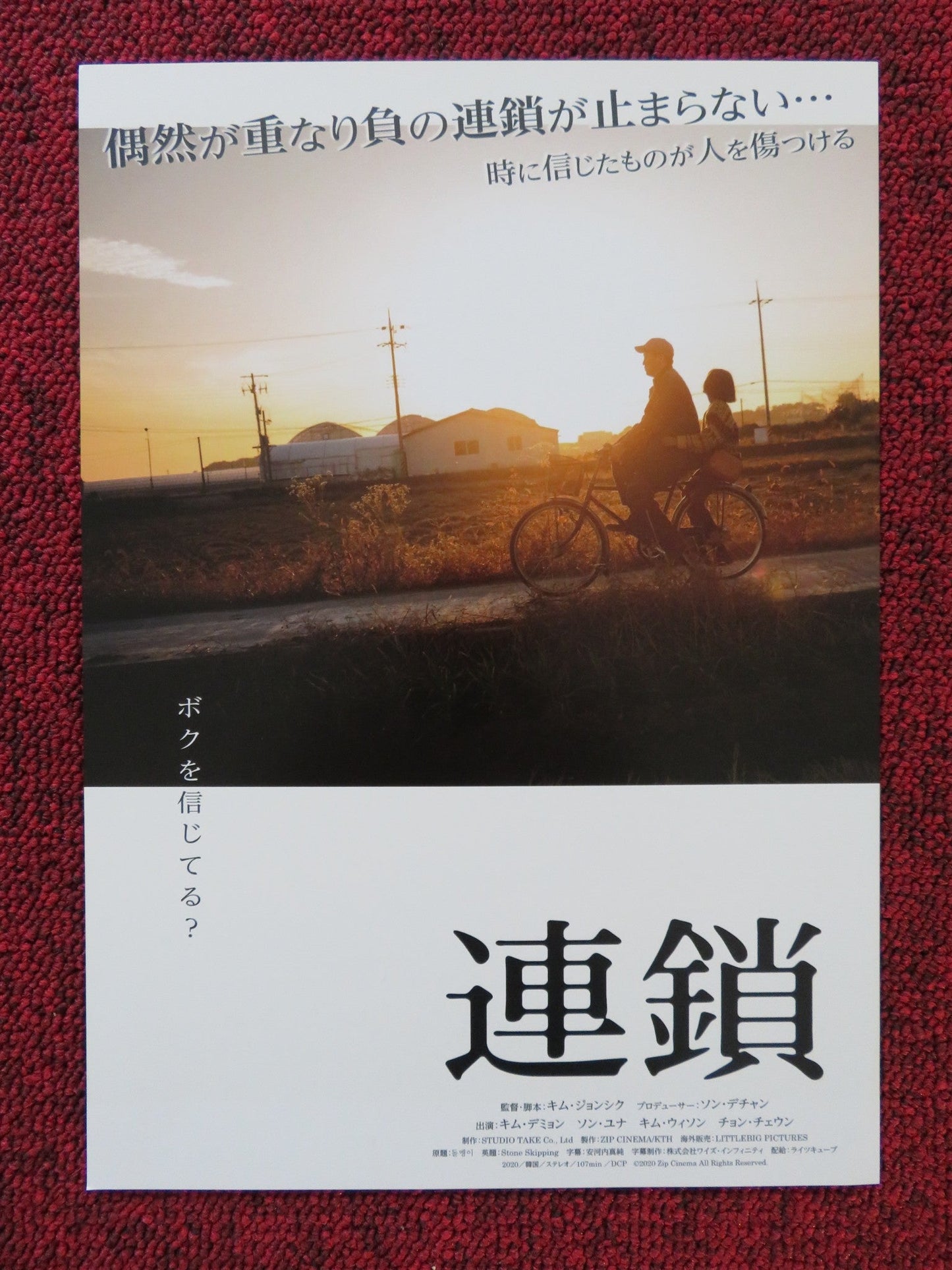 STONE SKIPPING JAPANESE CHIRASHI (B5) POSTER SONG YOON AH KIM DAE MYUNG 2020 Rendezvous Cinema Movie posters