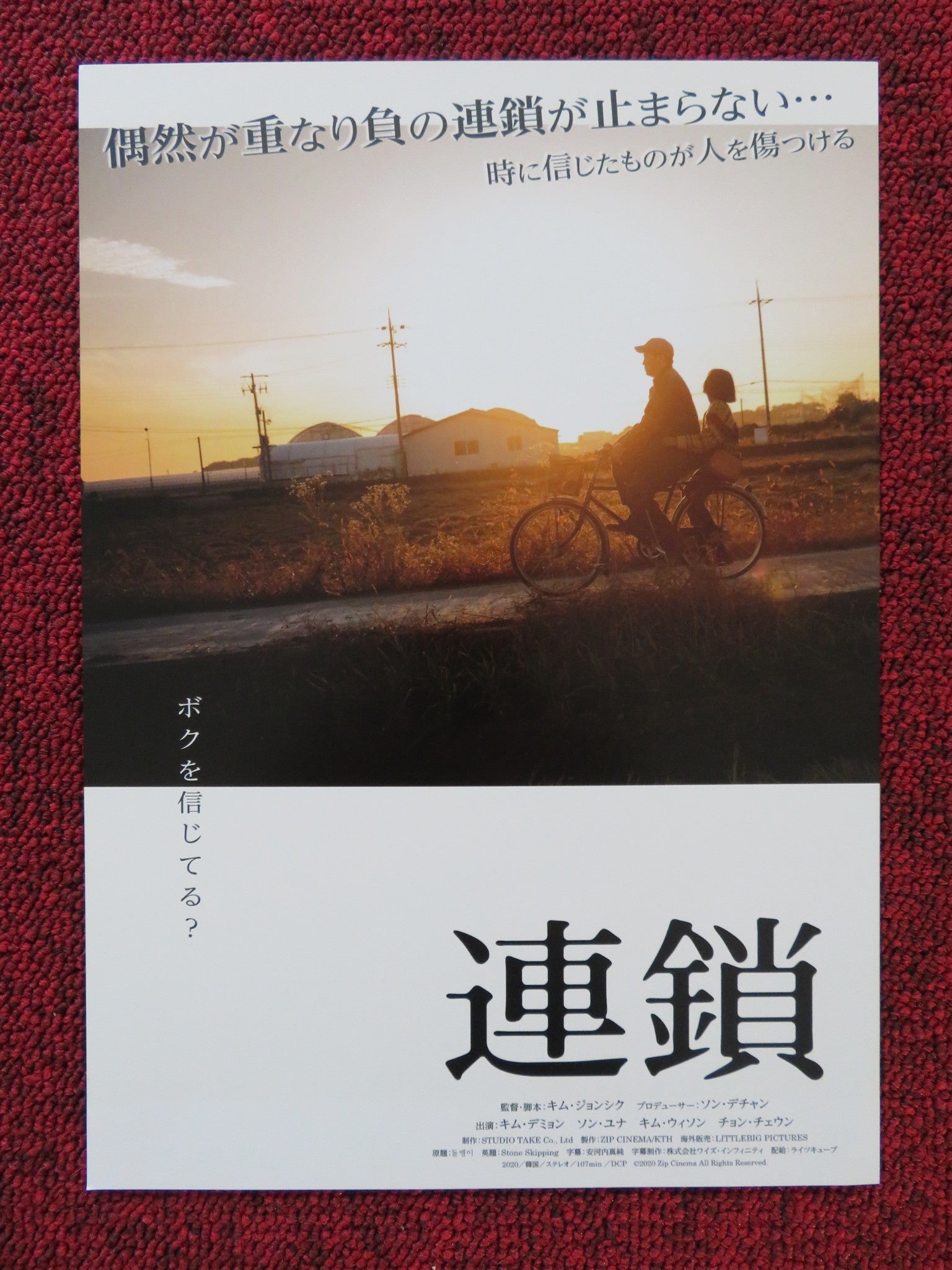 STONE SKIPPING JAPANESE CHIRASHI (B5) POSTER SONG YOON AH KIM DAE MYUNG 2020 Rendezvous Cinema Movie posters