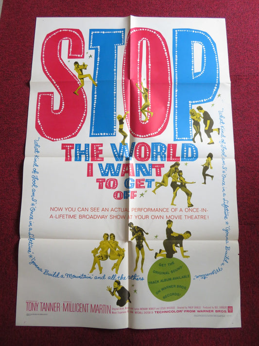 STOP THE WORLD I WANT TO GET OFF FOLDED US ONE SHEET POSTER TONY TANNER 1966 Rendezvous Cinema Movie posters