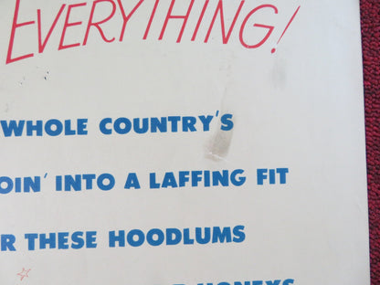 STOP YOU'RE KILLING ME US INSERT (14"x 36") POSTER BRODERICK CRAWFORD 1953 Rendezvous Cinema Movie posters