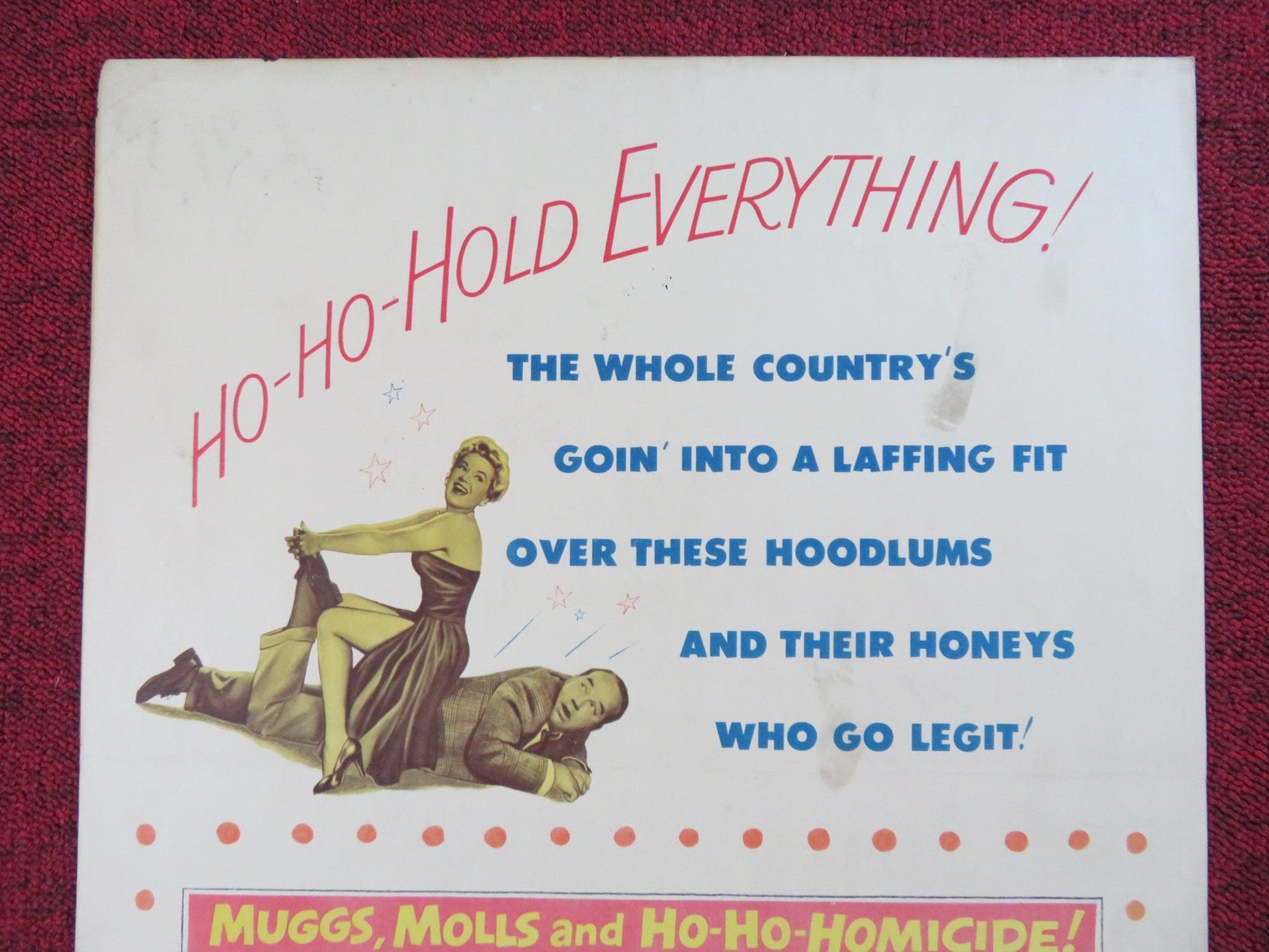 STOP YOU'RE KILLING ME US INSERT (14"x 36") POSTER BRODERICK CRAWFORD 1953 Rendezvous Cinema Movie posters