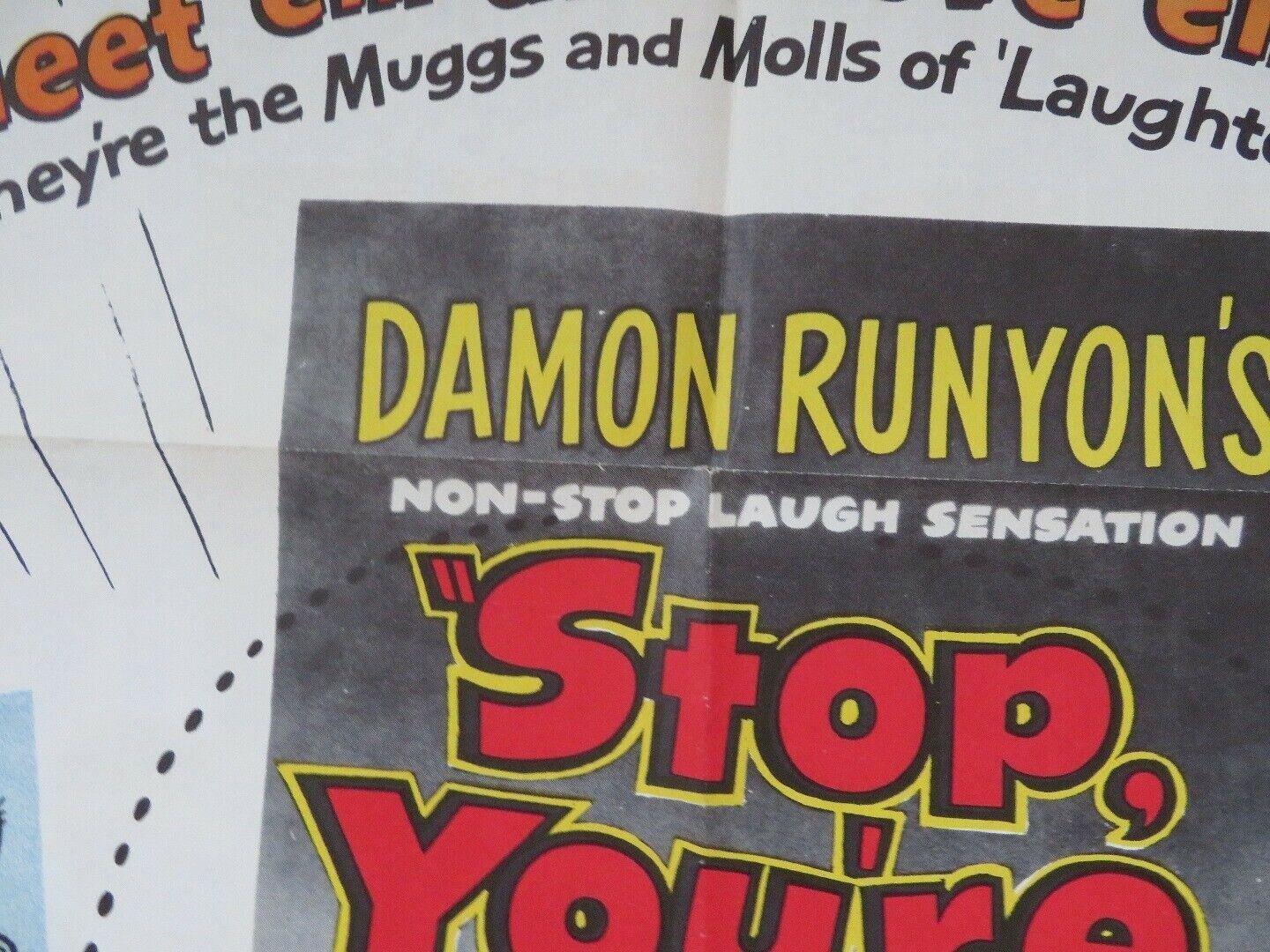 STOP YOU'RE KILLING ME US ONE SHEET POSTER BRODERICK CRAWFORD CLAIRE TREVOR 1953 Movie posters