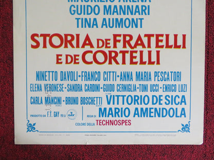 STORIA DE FRATELLI E DE CORTELLI ITALIAN LOCANDINA POSTER MAURIZIO ARENA 1973 Rendezvous Cinema Movie posters