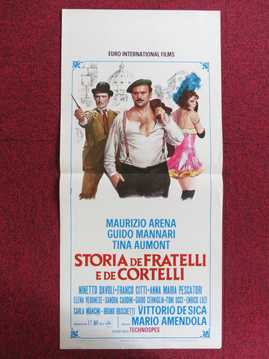 STORIA DE FRATELLI E DE CORTELLI ITALIAN LOCANDINA POSTER MAURIZIO ARENA 1973 Rendezvous Cinema Movie posters