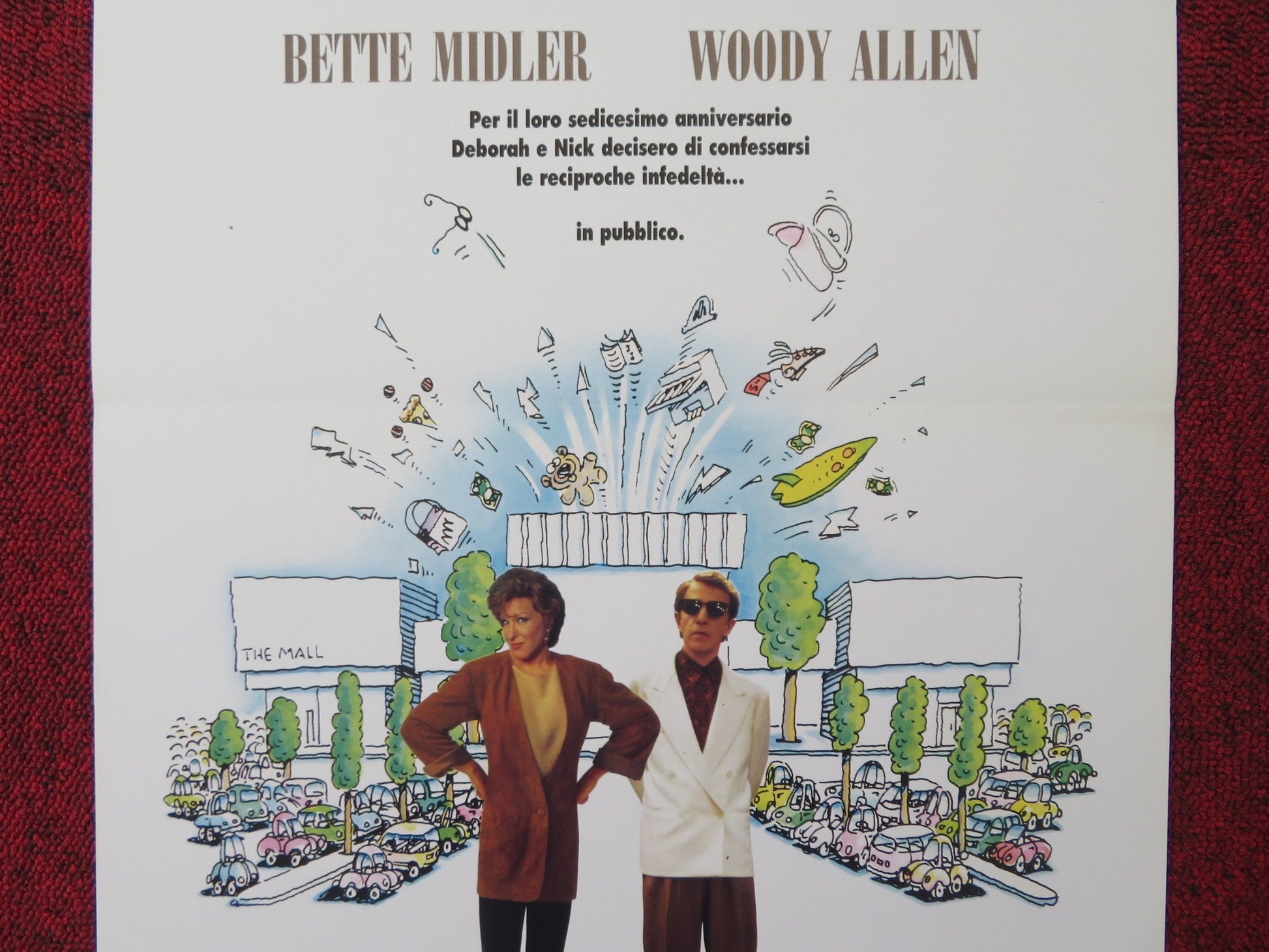 STORIE DI AMORI E INFEDELTA' ITALIAN LOCANDINA POSTER ALLEN BETTE MIDLER 1991 Rendezvous Cinema Movie posters