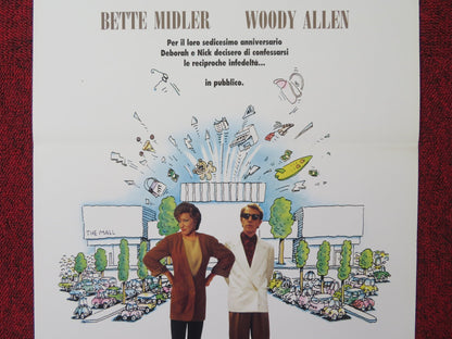 STORIE DI AMORI E INFEDELTA' ITALIAN LOCANDINA POSTER ALLEN BETTE MIDLER 1991 Rendezvous Cinema Movie posters