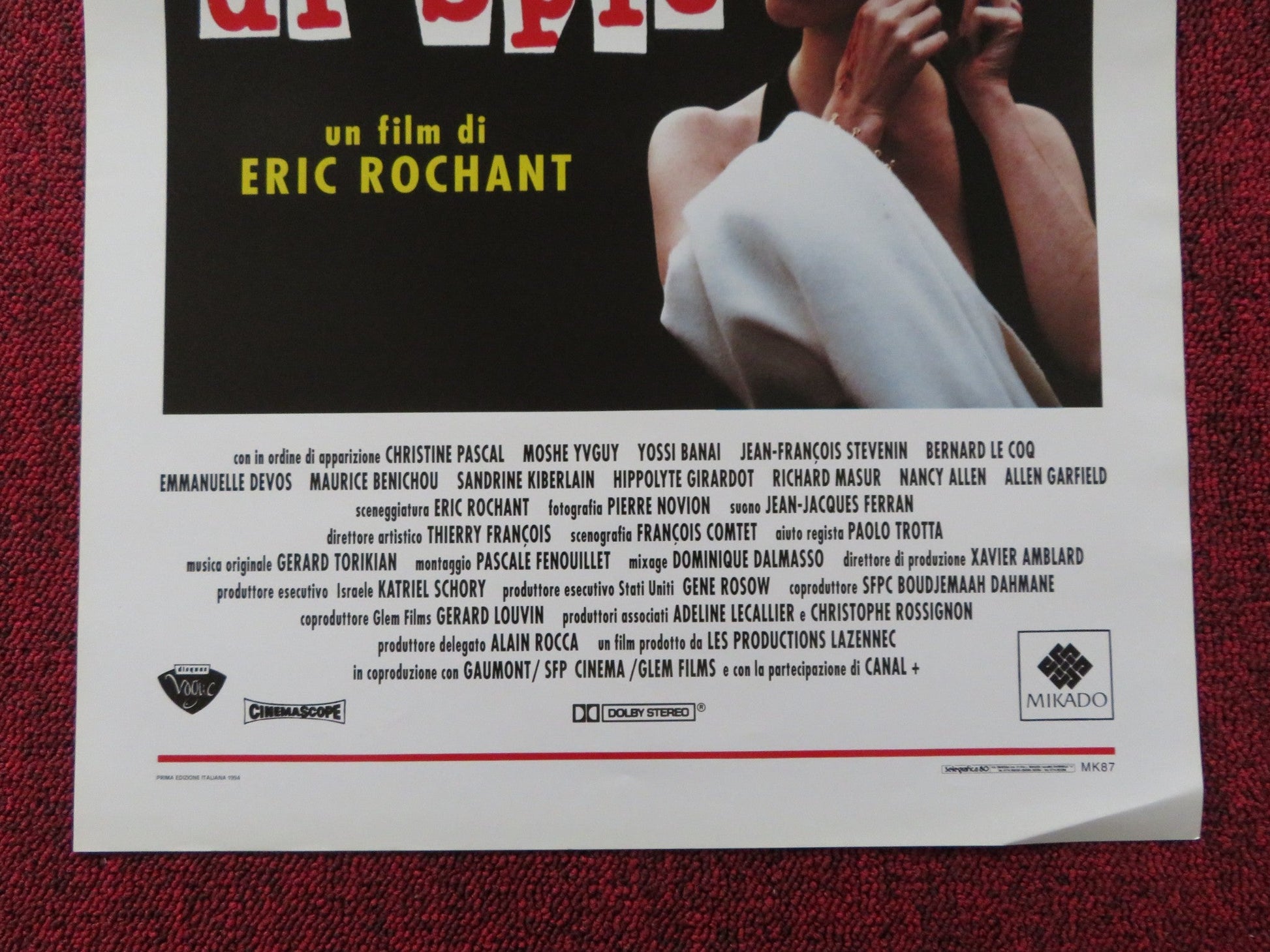 STORIE DI SPIE ITALIAN LOCANDINA POSTER YVAN ATTAL CHRISTINE PASCAL 1994 Rendezvous Cinema Movie posters