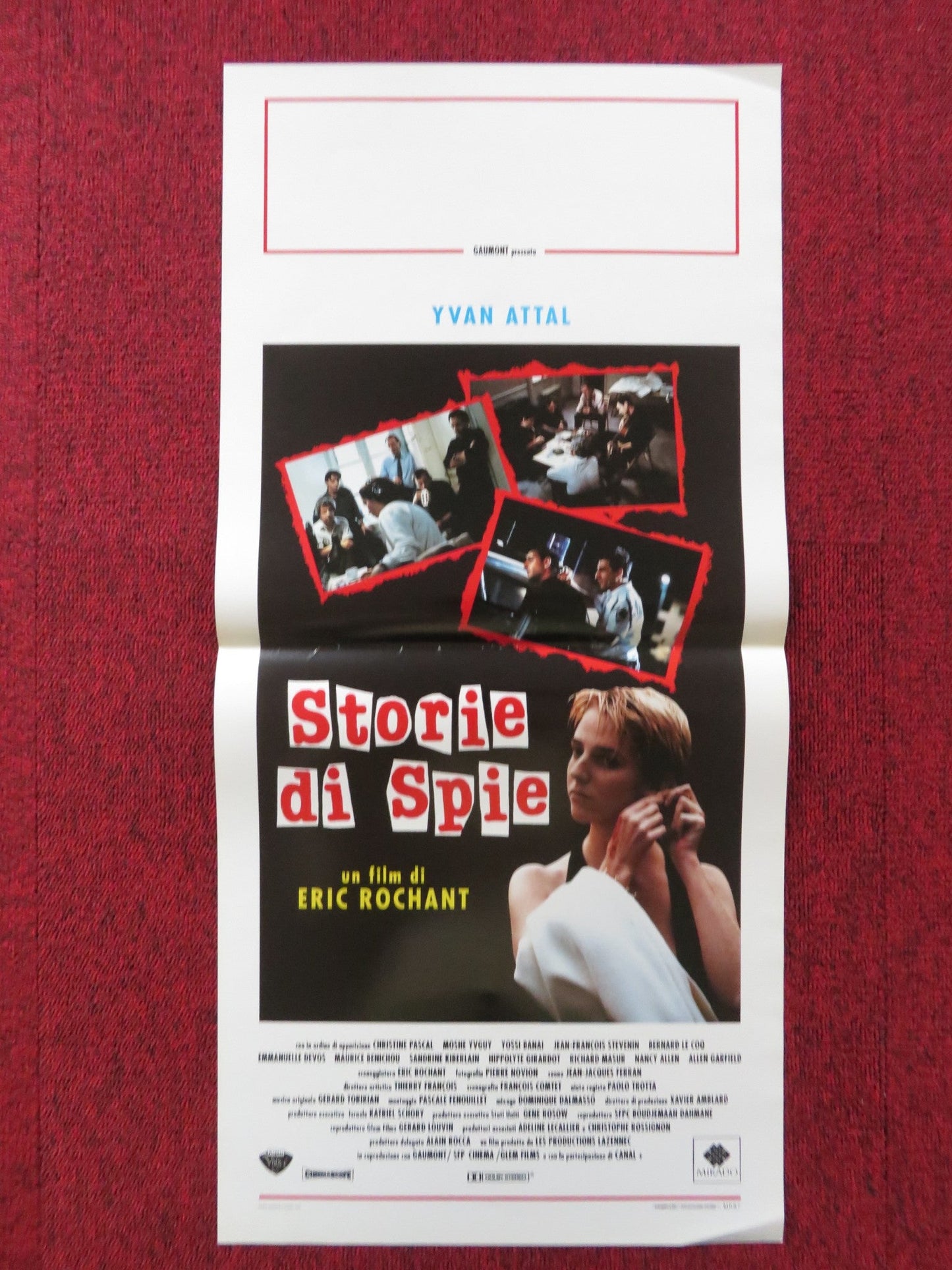 STORIE DI SPIE ITALIAN LOCANDINA POSTER YVAN ATTAL CHRISTINE PASCAL 1994 Rendezvous Cinema Movie posters