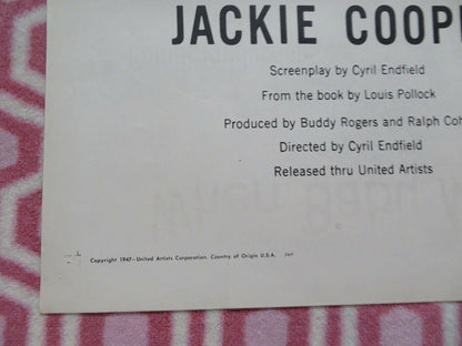 STORK BITES MAN US ONE SHEET POSTER JACKIE COOPER 1947 Movie posters