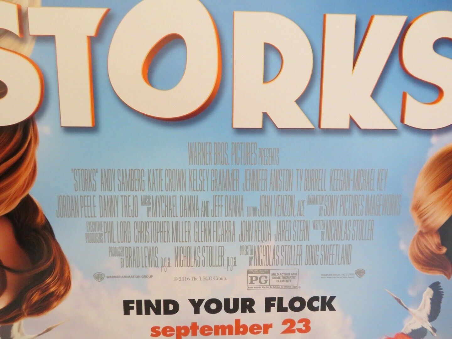 STORKS - B US ONE SHEET ROLLED POSTER KELSEY GRAMMER 2016 Movie posters