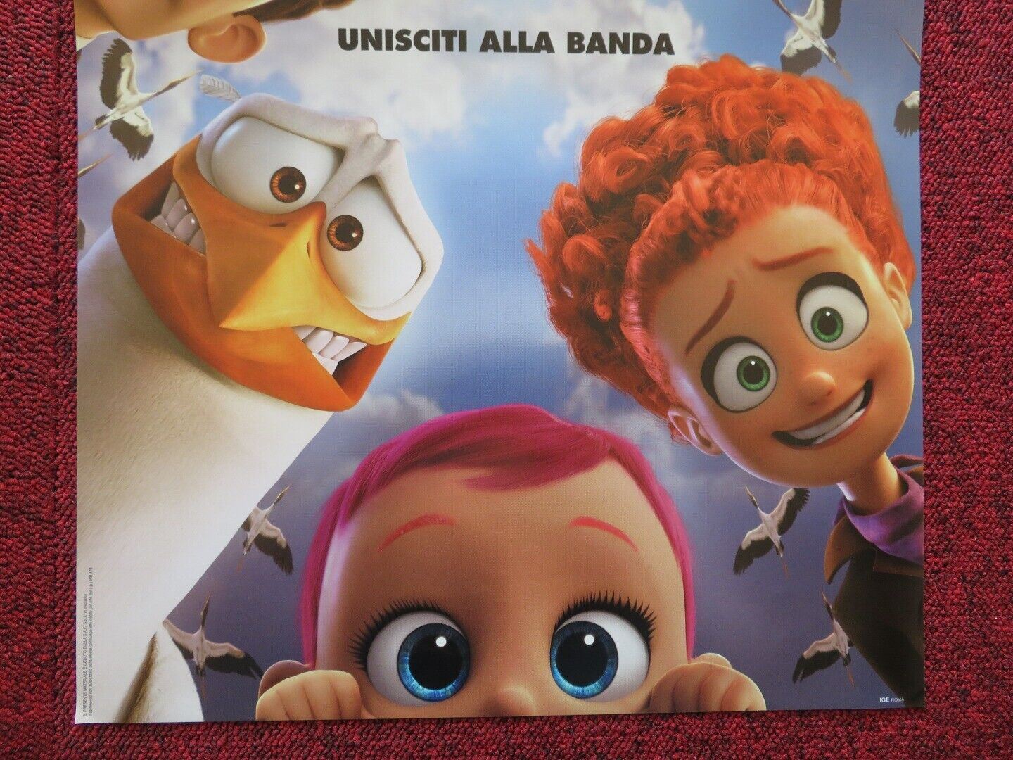 STORKS ITALIAN LOCANDINA (27"x12.5") POSTER ANDY SAMBERG 2016 - Rendezvous Cinema