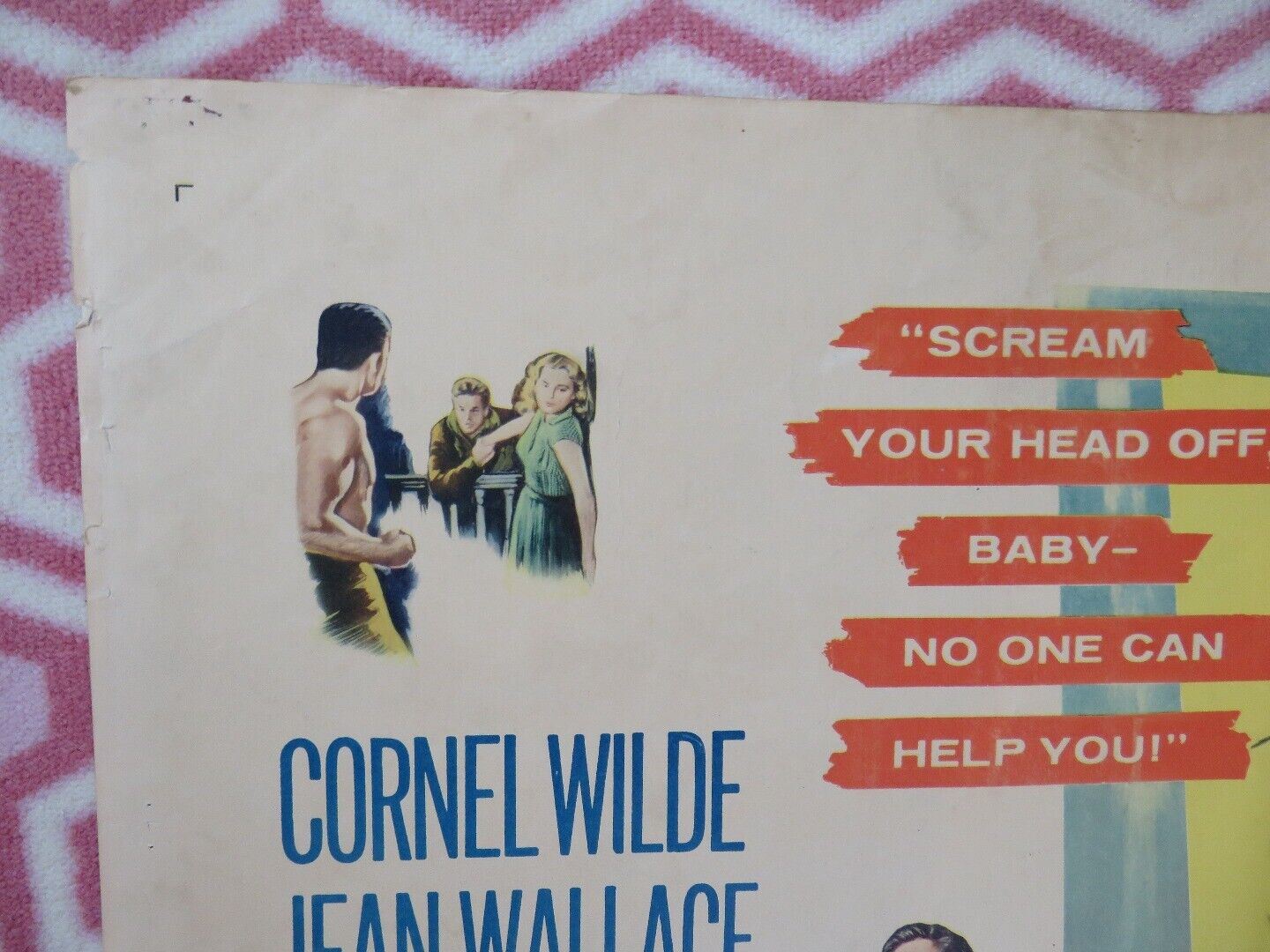 STORM FEAR US HALF SHEET (22"x 28") POSTER CORNEL WILDE JEAN WALLACE 1955 Movie posters
