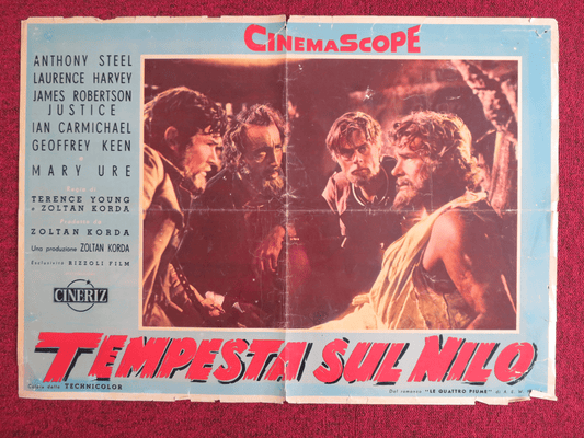 STORM OVER THE NILE ITALIAN FOTOBUSTA POSTER ANTHONY STEEL LAURENCE H.JAMES 1955 Rendezvous Cinema Movie posters
