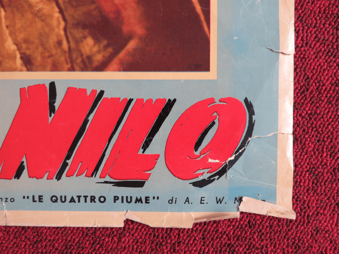 STORM OVER THE NILE ITALIAN FOTOBUSTA POSTER ANTHONY STEEL LAURENCE H.JAMES 1955 Rendezvous Cinema Movie posters