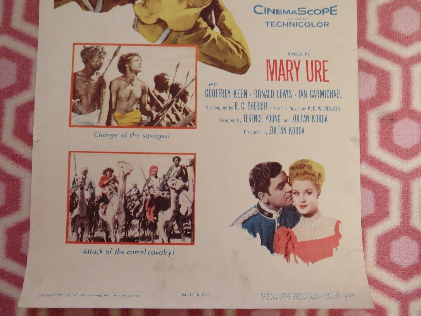 STORM OVER THE NILE US INSERT (14"x 36") POSTER LAURENCE H ANTHONY STEEL 1956 Movie posters