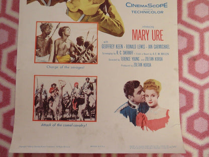 STORM OVER THE NILE US INSERT (14"x 36") POSTER LAURENCE H ANTHONY STEEL 1956 Movie posters