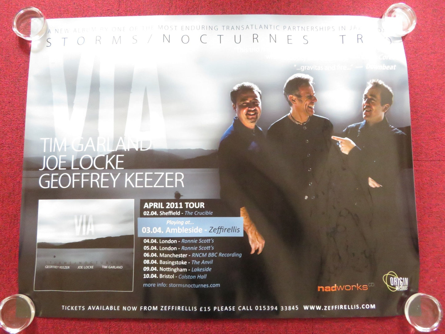 STORMS / NOCTURNES TRIO VIA UK QUAD (30"x 40") ROLLED POSTER TIM GARLAND 2011 Rendezvous Cinema Movie posters
