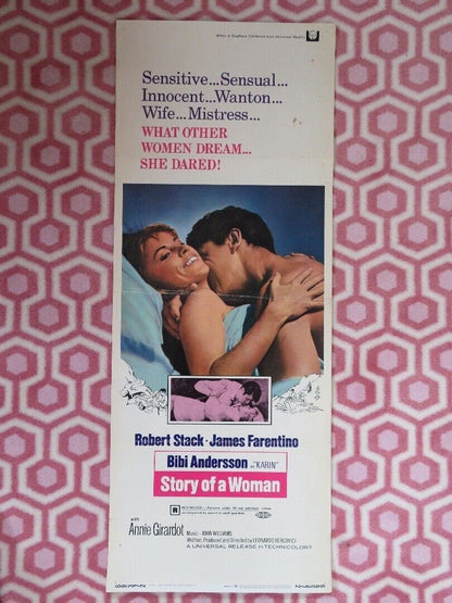 STORY OF A WOMAN US INSERT (14"x 36") POSTER BIBI ANDERSON 1969 Movie posters