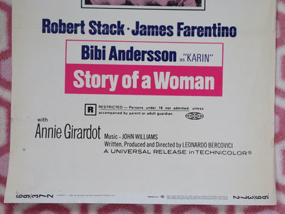 STORY OF A WOMAN US INSERT (14"x 36") POSTER BIBI ANDERSON 1969 Movie posters