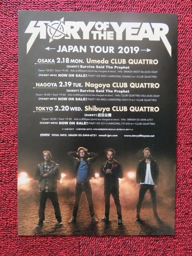 STORY OF THE YEAR - JAPAN TOUR JAPANESE MUSIC TOUR GIG POSTER 2019 Movie posters