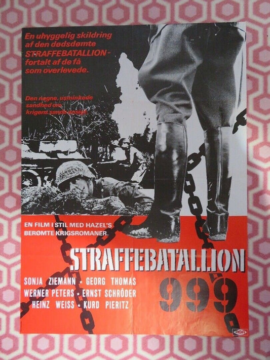 STRAFFEBATALLION 999 GERMAN POSTER (34"x 24") GEORG THOMAS 1960 Movie posters