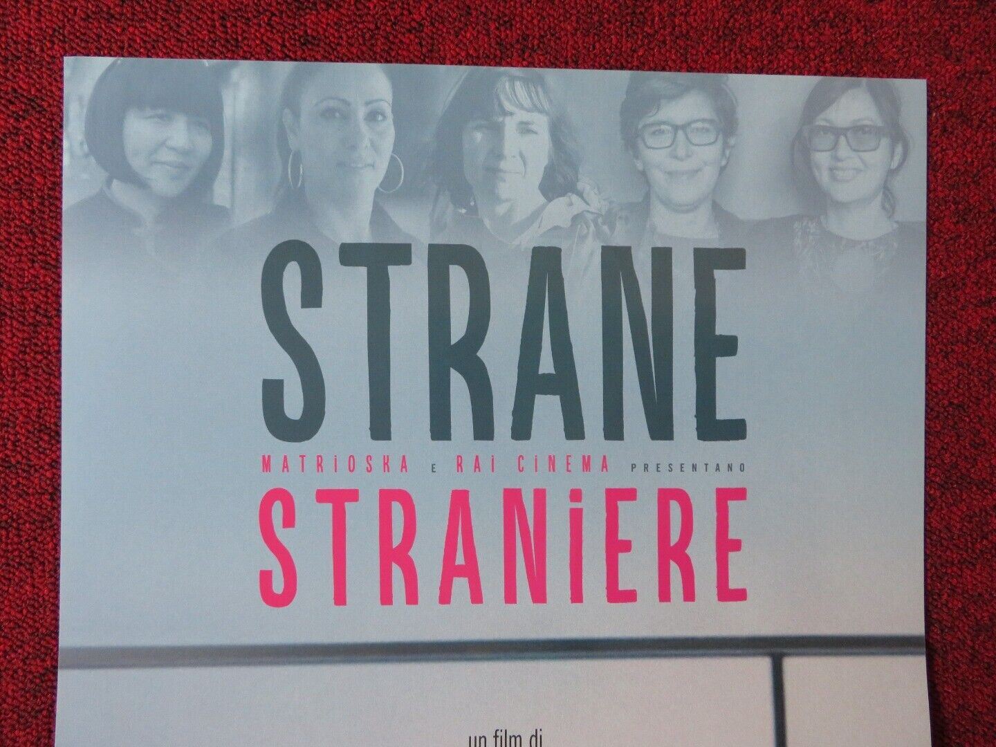 STRANE STRANIERE ITALIAN LOCANDINA (26.5"x13") POSTER ELISA AMORUSO 2016 Movie posters