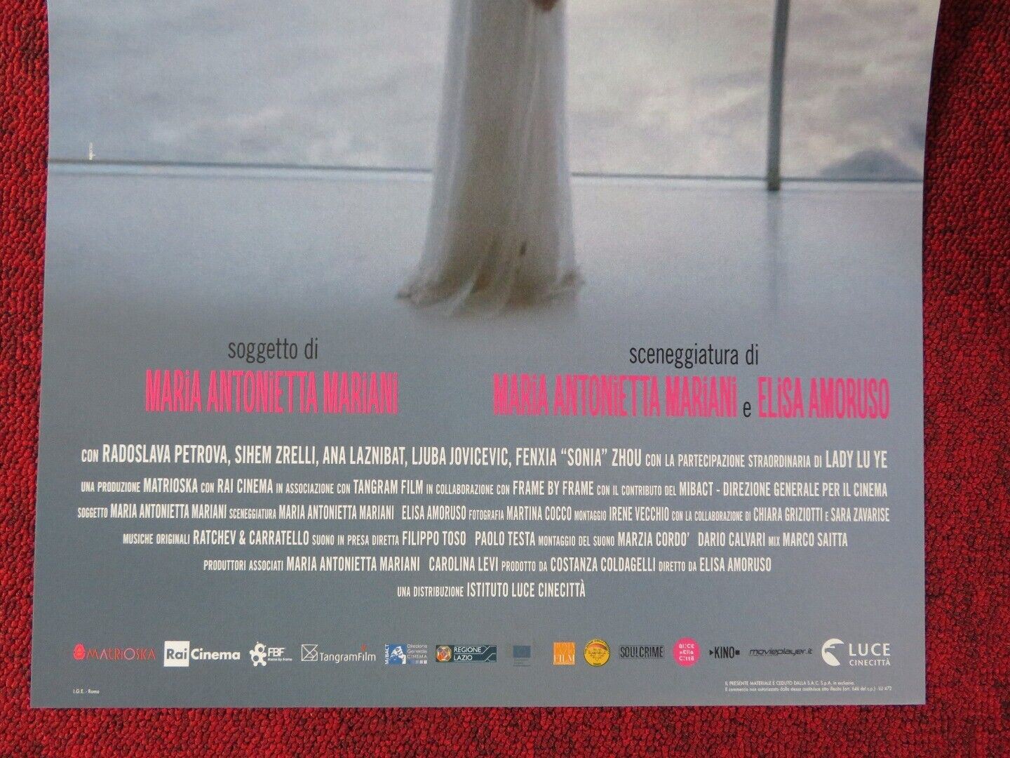 STRANE STRANIERE ITALIAN LOCANDINA (26.5"x13") POSTER ELISA AMORUSO 2016 Movie posters