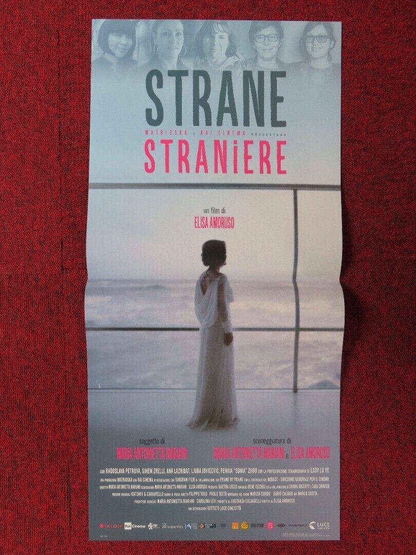 STRANE STRANIERE ITALIAN LOCANDINA (26.5"x13") POSTER ELISA AMORUSO 2016 Movie posters