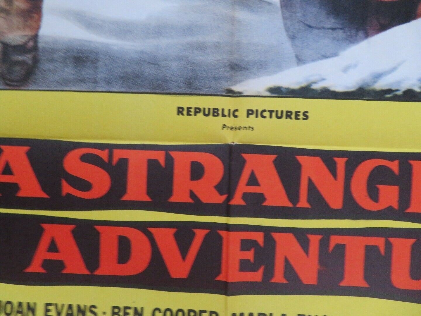 STRANGE ADVENTURE US ONE SHEET POSTER JOAN EVANS BEN COOPER 1956 Movie posters