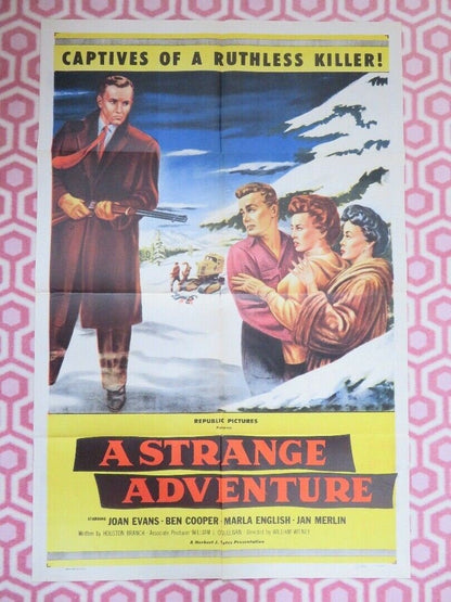 STRANGE ADVENTURE US ONE SHEET POSTER JOAN EVANS BEN COOPER 1956 Movie posters