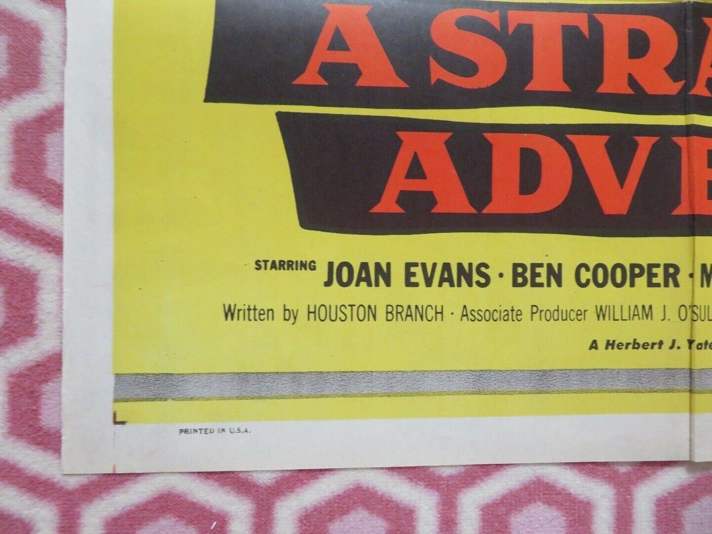 STRANGE ADVENTURE US ONE SHEET POSTER JOAN EVANS BEN COOPER 1956 Movie posters