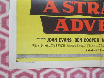 STRANGE ADVENTURE US ONE SHEET POSTER JOAN EVANS BEN COOPER 1956 Movie posters