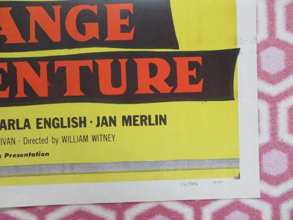 STRANGE ADVENTURE US ONE SHEET POSTER JOAN EVANS BEN COOPER 1956 Movie posters