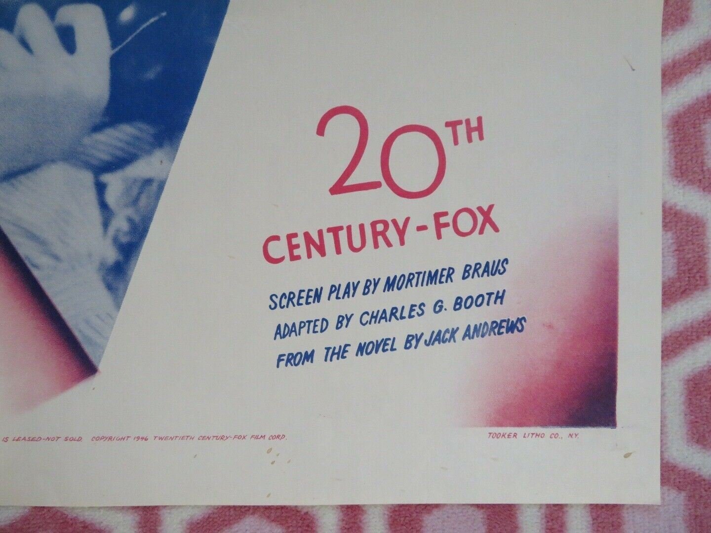 STRANGE TRIANGLE FOLDED US ONE SHEET POSTER SIGNE HASSO PRESTON FOSTER 1946 Movie posters