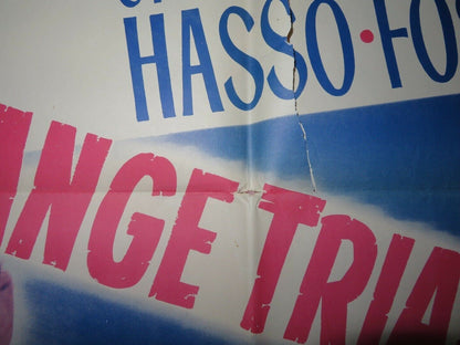 STRANGE TRIANGLE FOLDED US ONE SHEET POSTER SIGNE HASSO PRESTON FOSTER 1946 Movie posters