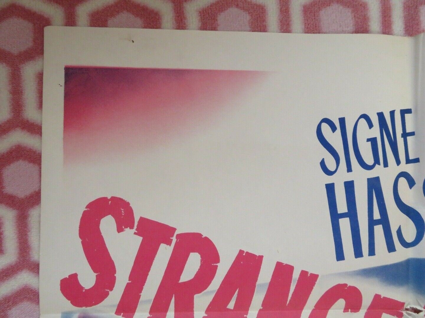 STRANGE TRIANGLE FOLDED US ONE SHEET POSTER SIGNE HASSO PRESTON FOSTER 1946 Movie posters