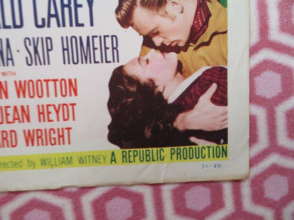 STRANGER AT MY DOOR US HALF SHEET (22"x 28") POSTER MACDONALD CAREY 1956 - Rendezvous Cinema