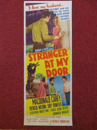 STRANGER AT MY DOOR US INSERT (14"x 36") POSTER MACDONALD CAREY 1956 Movie posters