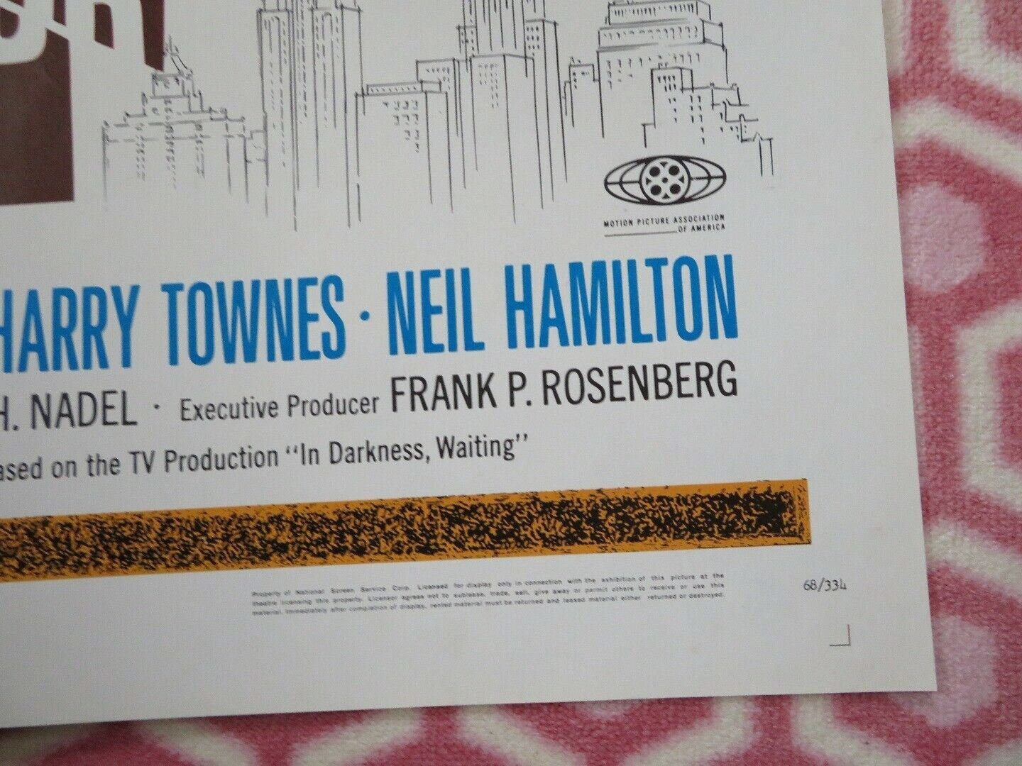 STRATEGY OF TERROR US ONE SHEET POSTER HUGH O'BRAIN BARBARA RUSH 1969 Movie posters