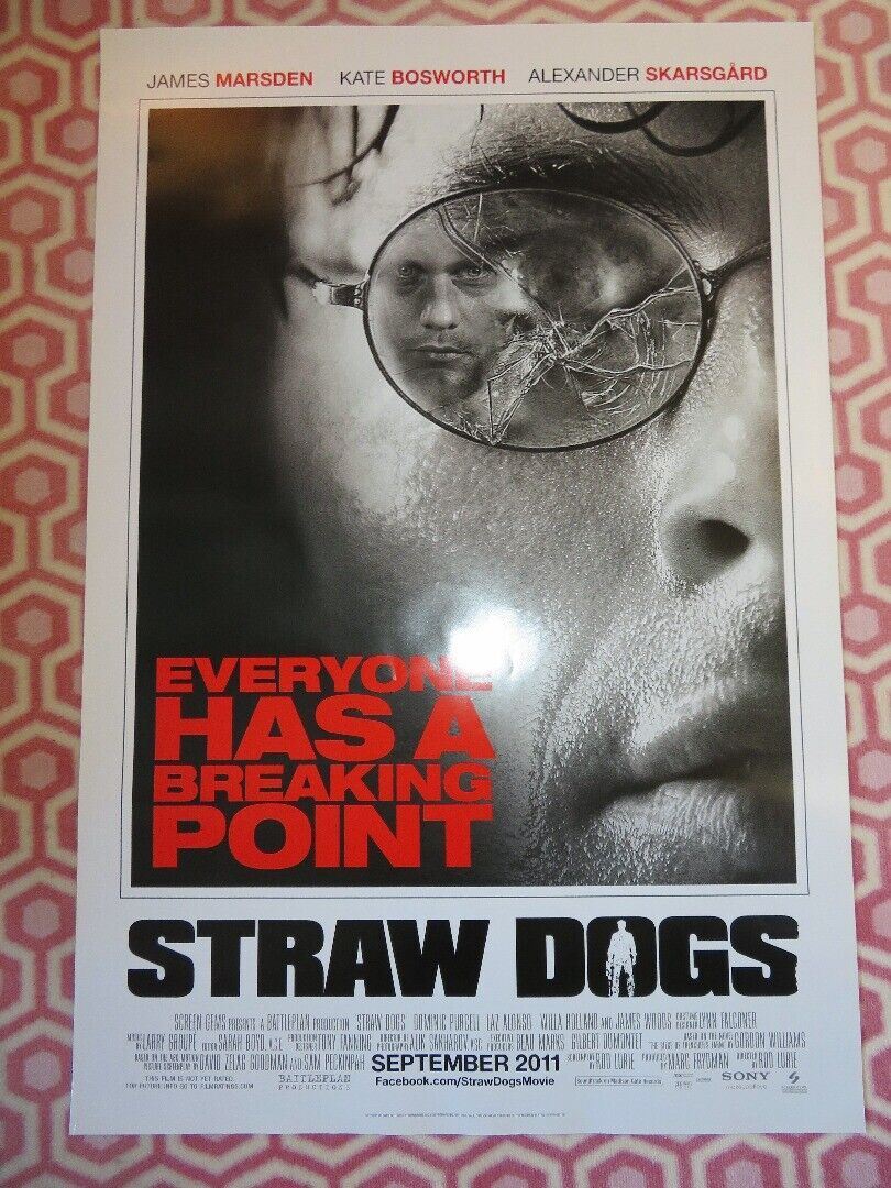 STRAW DOGS US ONE SHEET ROLLED POSTER JAMES MARSDEN JAMES WOOD 2011 Movie posters