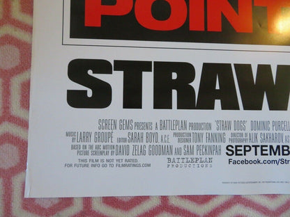 STRAW DOGS US ONE SHEET ROLLED POSTER JAMES MARSDEN JAMES WOOD 2011 Movie posters