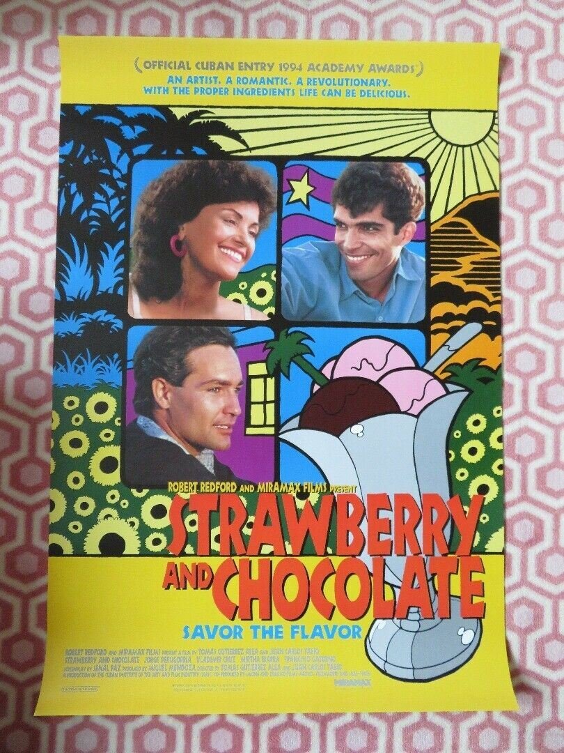 STRAWBERRY AND CHOCOLATE US ONE SHEET ROLLED POSTER ROBERT REDFORD 1994 Movie posters