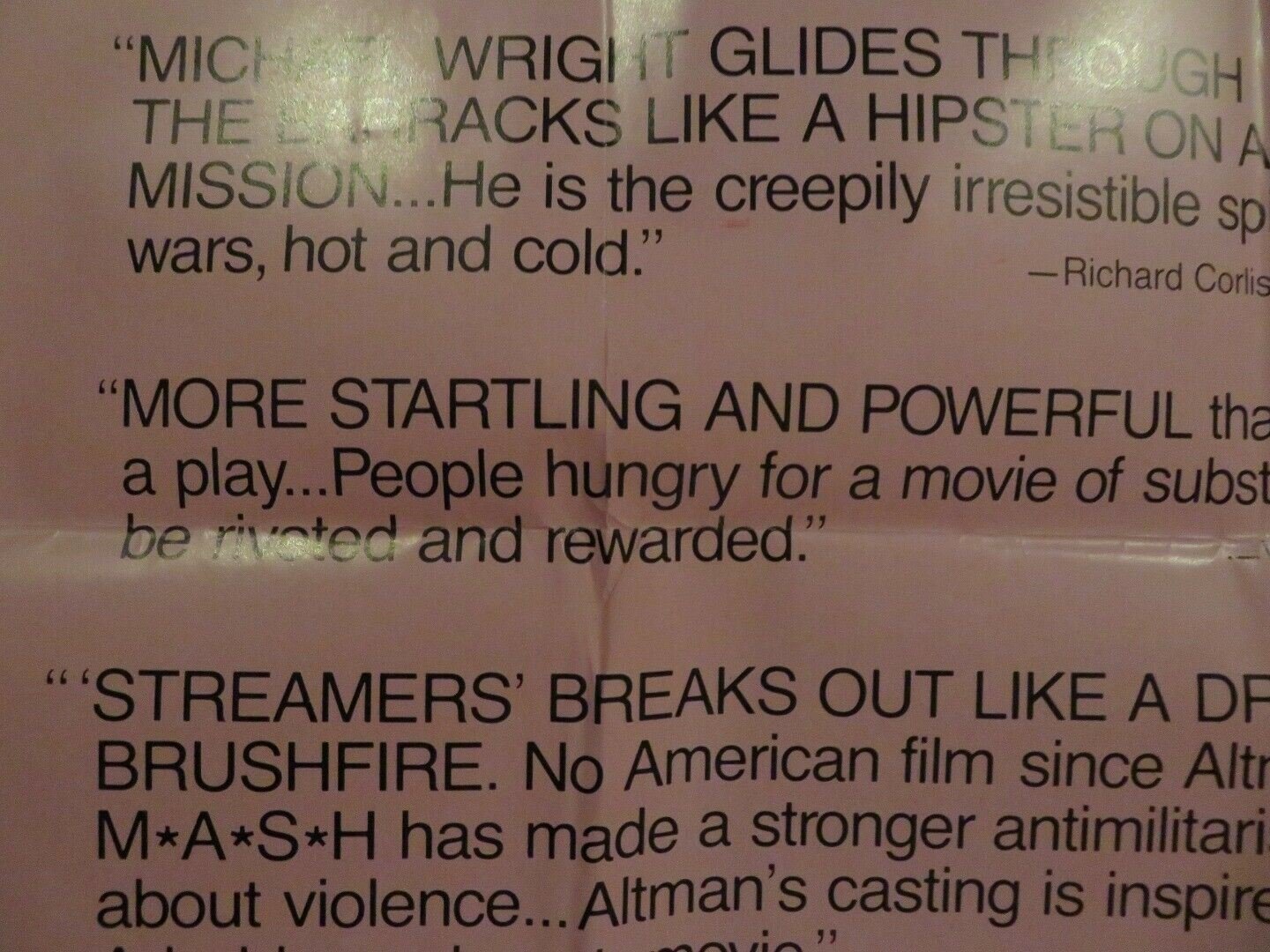 STREAMERS FOLDED US ONE SHEET POSTER ROBERT ALTMAN MATTHEW MODINE 1983 Movie posters